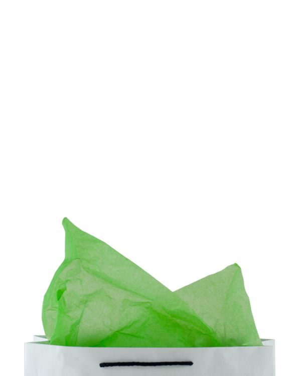 Premium 17gsm Lime Green Coloured Tissue Paper 500mm(W) x 750mm(L) - Packet of 480