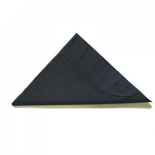 Black 2 Ply Dinner Serviettes 1/4 Fold 400mm x 400mm - Box of 1,000