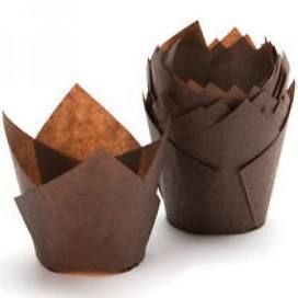 Brown Paper Muffin Tulip Liners Moulds 50mm Base - PACKET=200 / BOX=5,000