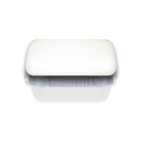 Medium Rectangular White Lids for 7419 Foil Container - PACKET=100 / BOX=500