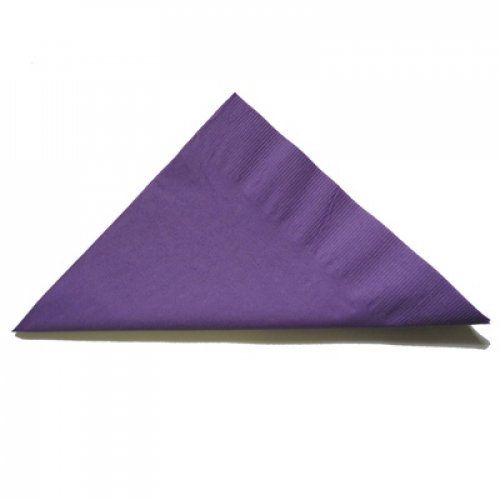 Purple 2 Ply Dinner Serviettes 1/4 Fold 400mm x 400mm - Box of 1,000