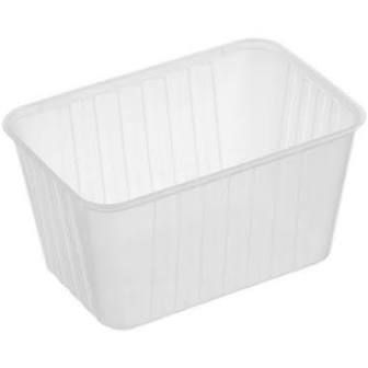 Large Rectangle Frosted Premium Takeaway Containers 1,500ml Freezer Grade (REB1500) - BOX=250
