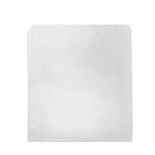 Grease Resistant 5oz White Plain Chip Bag - Box of 1,000