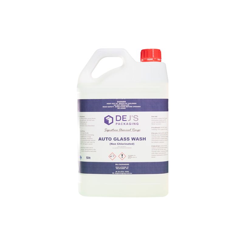 DEJ Non Chloride Base Auto Glass Cleaner Liquid 5 Litre - Each