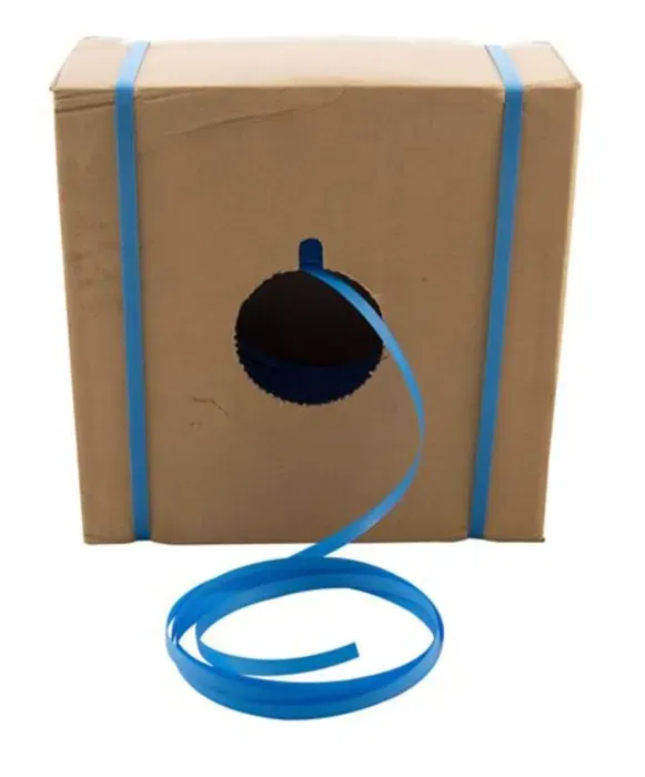 Blue Plastic Hand Strapping 15mm(W) x 1000M Long - Box