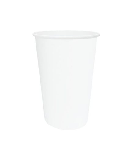 OneTray 16oz / 490ml Single Wall Coffee Cups Plain White 90mm Diameter - Box of 1,000