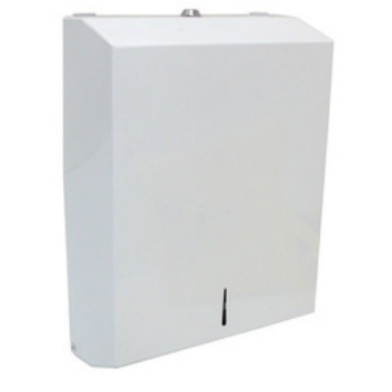 White Multifold Towel Dispenser Powder Coated for Slimline Interleaf Towel Lockable - Each