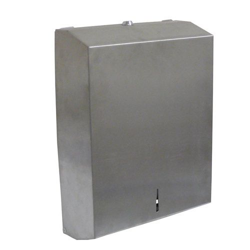 Stainless Steel Multifold Towel Dispenser Matte Finish for Slimline Interleaf Towel Lockable - Each