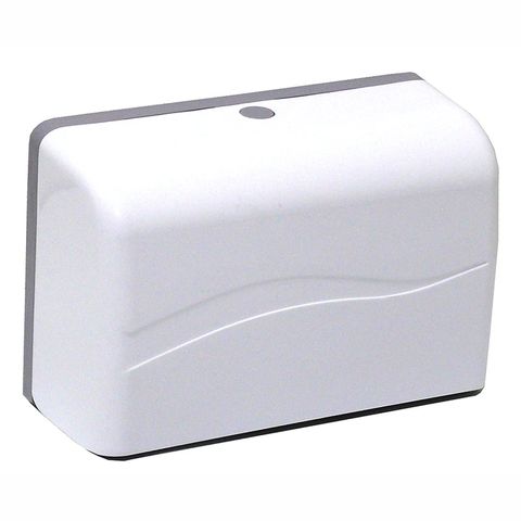 White Mini Slimline Paper Towel Dispenser Push Button (no key)  - Each