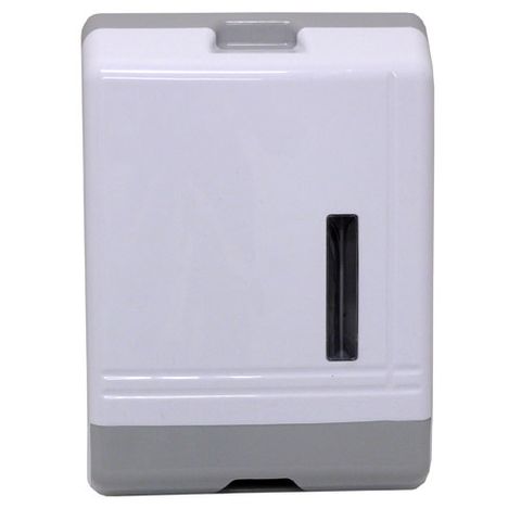 White Interleaf Paper Towel Dispenser Powder Coated for Ultraslim Interleaf Towel Lockable - Each