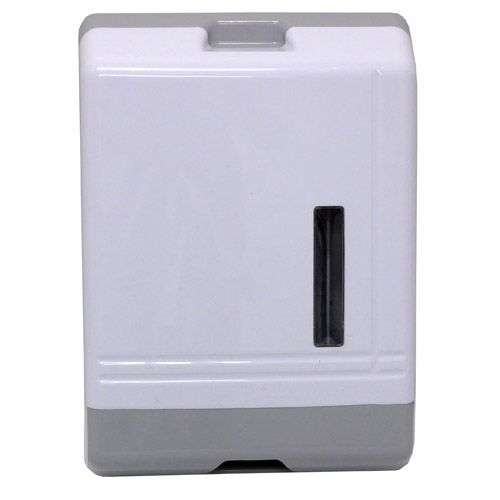 White Interleaf Paper Towel Dispenser Powder Coated for Ultraslim Interleaf Towel Lockable - Each