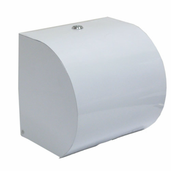 White Hand Towel Roll Dispenser Powder Coated with Clip Lock - Each