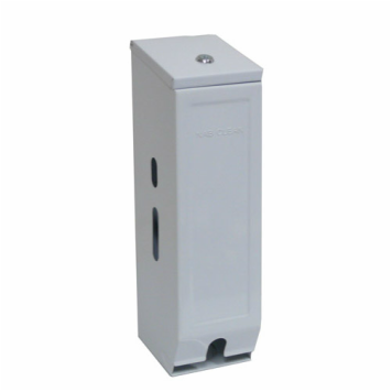 White 3/Triple Toilet Roll Dispenser for Standard Toilet Rolls Powder Coated Lockable - Each