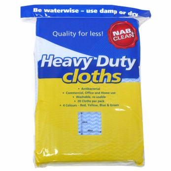 Heavy Duty Blue Antibacterial Wipes/Cloths 60cm x 60cm - Pack of 20