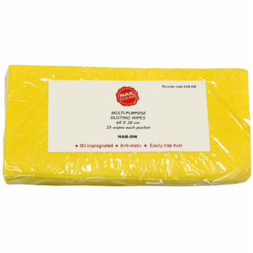Oil Impregnated Anti Static Dusting Cloths Yellow 60 x 30cm - Pack of 25
