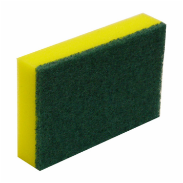 Scourer Sponge Green & Yellow 75mm x 100mm - Each(Packet) of 10