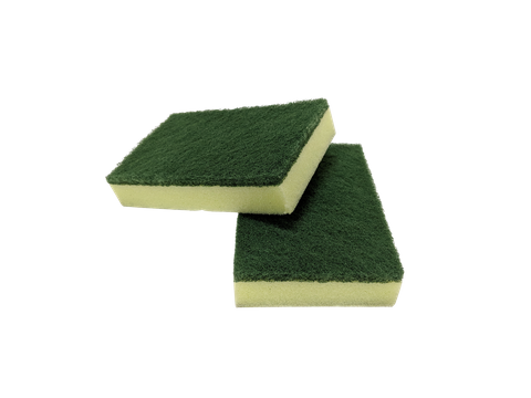 Premium Sponge Scourer AntiBacterial 15cm x 10cm - Pack of 5