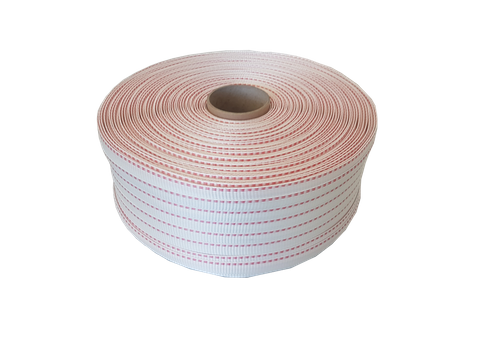 Woven Strapping Heavy Duty 19mm X 500M 2 Red Line - Roll