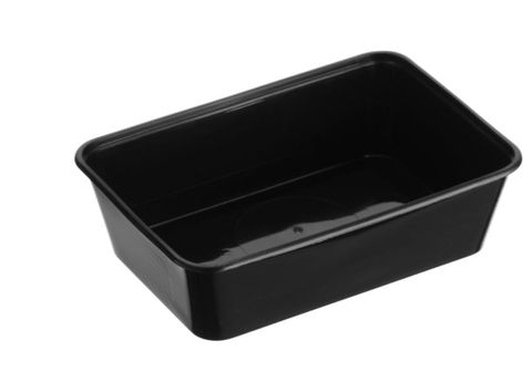 Large Rectangle Black Premium Takeaway Containers 650ml Microwave Grade (REG650B) - Box of 500