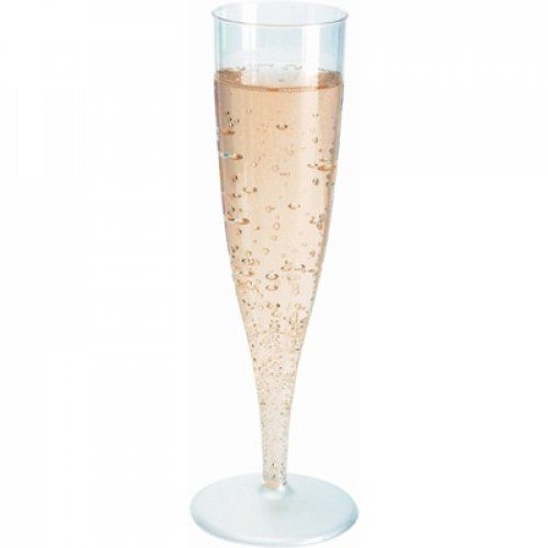 Duni Deluxe Plastic Champagne Flute 1 Piece 135ml - PACK=10 / BOX=100