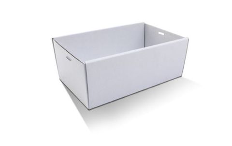Small White Cardboard Catering Box Bases 255mm(L) x 155mm(W) x 80mm(H) - PACK=10 / BOX=50