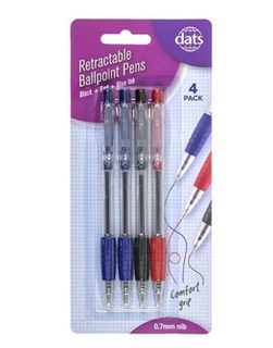 Paper Mate Ballpoint Stationary Pen Pack Mixed Colours - Pack of 8