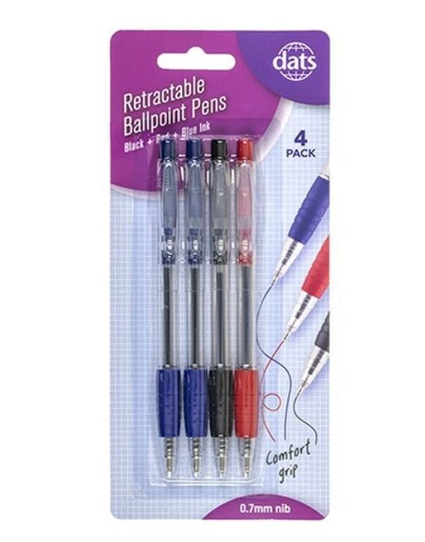 Paper Mate Ballpoint Stationary Pen Pack Mixed Colours - Pack of 8