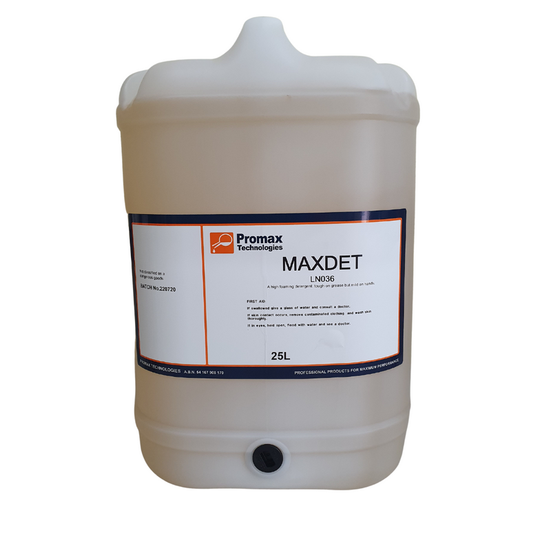 Promax Technologies Maxdet Manual Dishwashing Liquid Perfume and Dye Free 25L