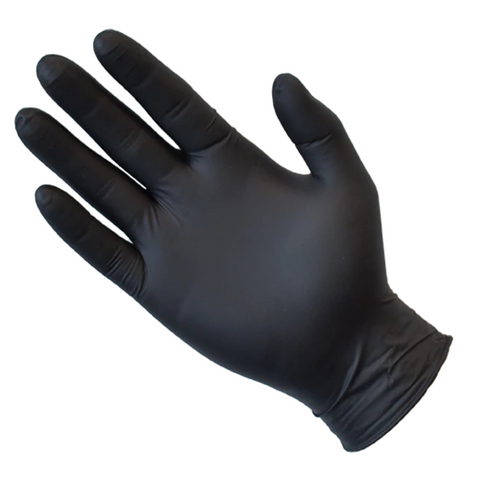 Nitrile BLACK Small High Stretch Medical Grade Gloves Powder Free TGA Approved - PACK=100 / BOX=1,000