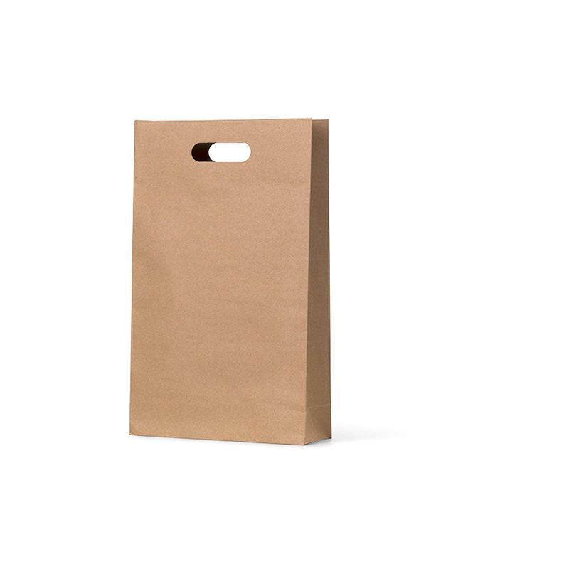 Kraft Triple/Three Die Cut Wine Bottle Loop Handle Paper Carry Bags 420mm(L) x 180mm(W) x 90mm(G) - Box = 100