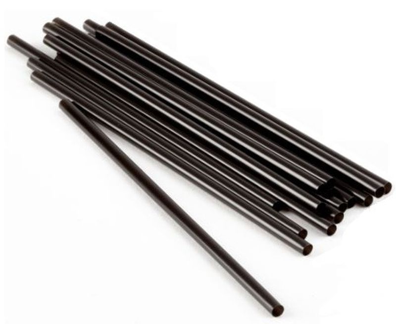Oxo Bio Regular Black Drinking Straw 205mm Long 5mm Wide - Box of 5,000 **(Restricted Use Item - Qualifying Customers Only)