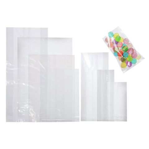 Clear Plastic LDPE Adhesive Bag 30uM Micron 450mm x 300mm - PACK=250 / BOX=1,000