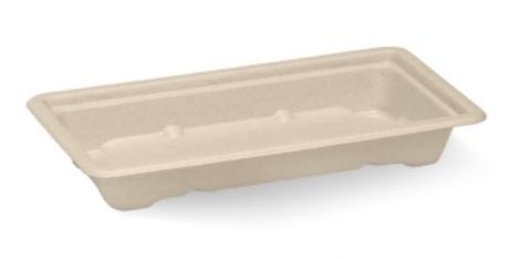 Small BioCane Sushi Tray (Requires Small Sushi Tray PLA Lids) 167mmL x 91mmW x 24mmH  - Box of 600