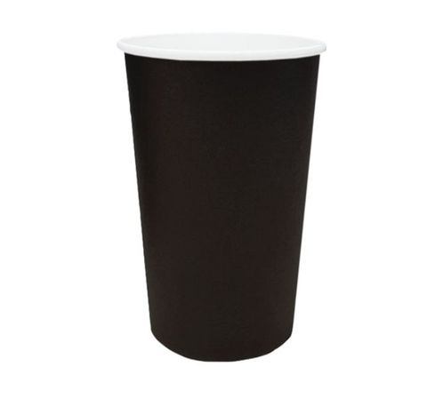 Single Wall Coffee Cup Black 16oz with 90mm Rim - Box of 1,000