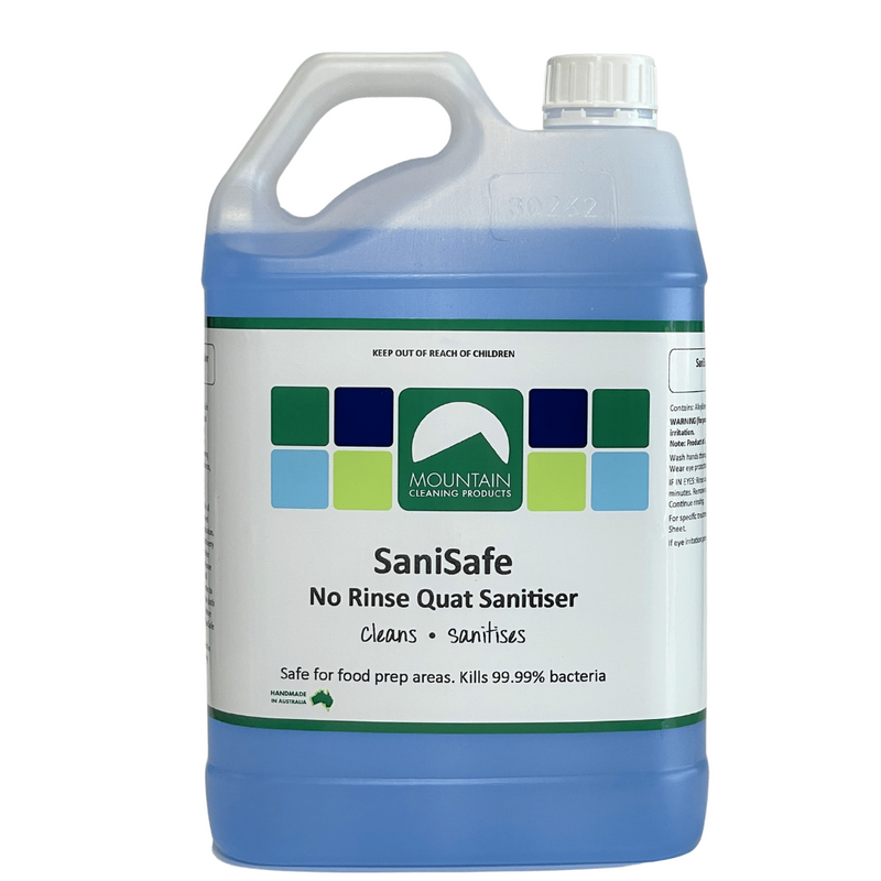 Mountain Cleaning Sanisafe No Rinse Quat Sanitiser - 5Lt