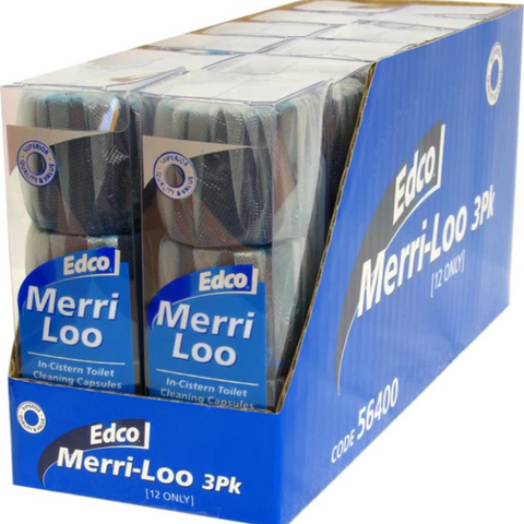 Edco Merri Loo Toilet Cistern Capsules 3 Pack - Box of 12 Packs