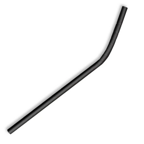 Paper Straw Flexi All Black 3 Ply Regular Paper Straws - SLEEVE=250 / BOX=2,500