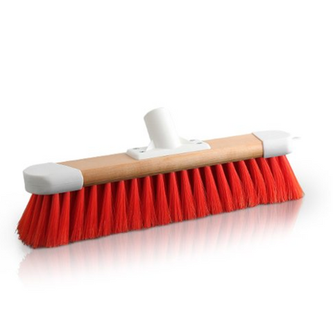 Geelong Brush Co 355mm Red PVC Soft Sweep Timber Broom - Each