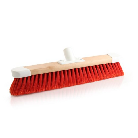 Geelong Brush Co 455mm Red PVC Soft Sweep Timber Broom - Each
