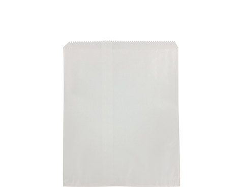 8 Long White Paper Bags 405mm(L) x 265mm(W) - Pack of 500