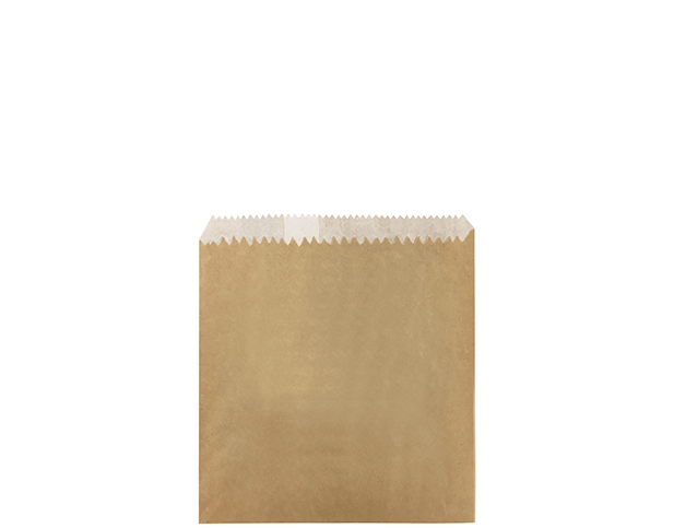 1/2 Square Brown Grease Proof Paper Bags 140mm(L) x 115mm(W) - Pack of 500