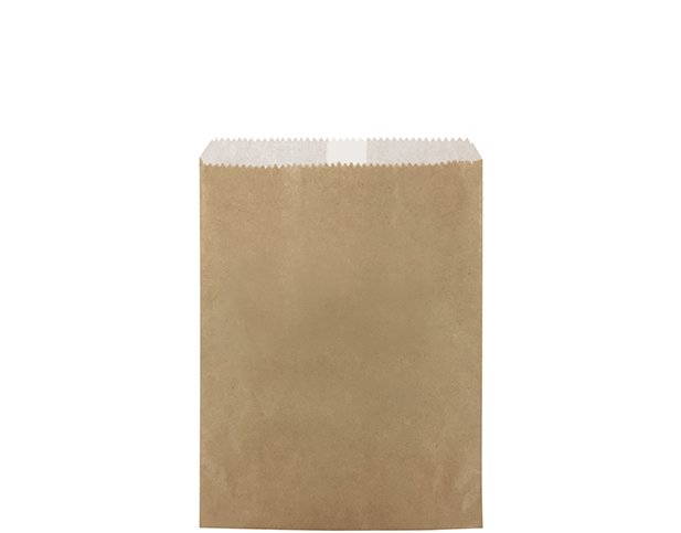1 Long Brown Greaseproof Lined Paper Bags Pack 200mm(L) x 140mm(W) - Pack of 500