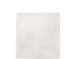 2 Square White Paper Greaseproof Lined Bags 215mm(L) x 200mm(W) - Pack of 500
