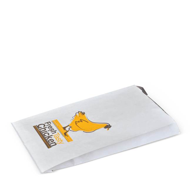Extra Large Printed Chicken Foil Lined Bags 290mm(L) x 165mm(W) + 65mm(G) - Pack of 250