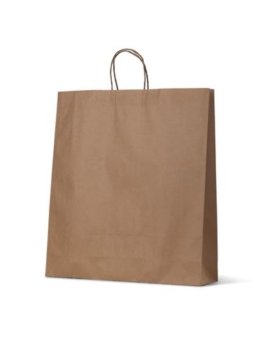 Large Brown Loop Handle Paper Carry Bags 500mm(L) x 450mm(W) + 120mm(G) - EACH=1 / BOX=250