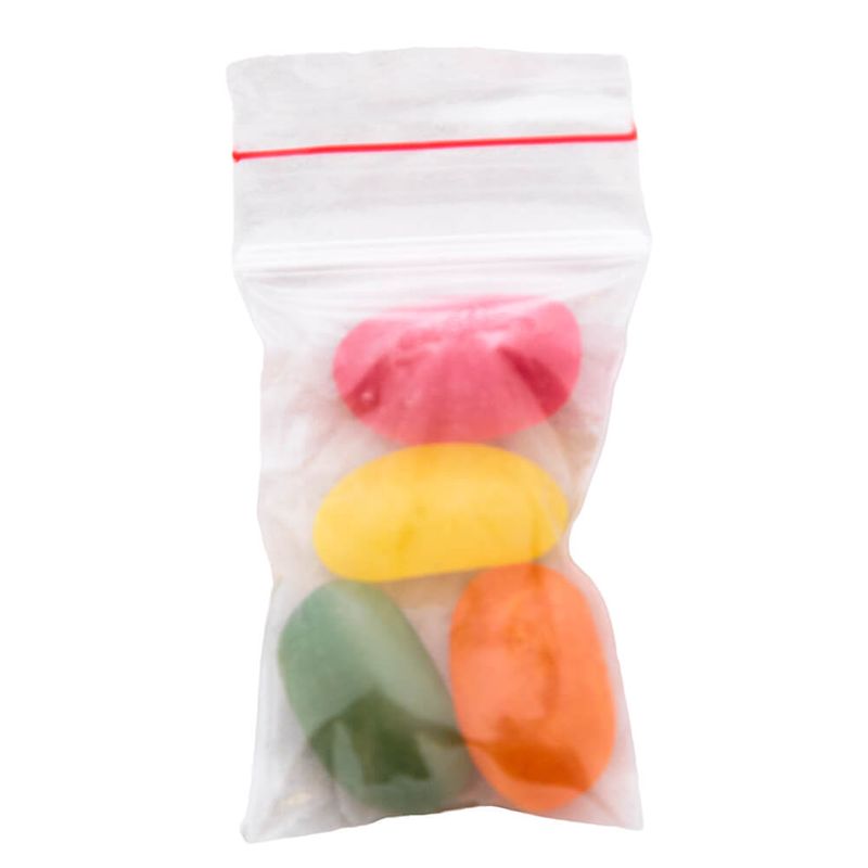 Resealable Plastic Bags 2" x 1.5"/ 50mm x 38mm - PACK=100 / BOX=1,000
