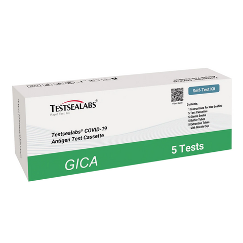 TGA Approved COVID-19 NASAL SWAB Rapid Test Kit Test Seal Labs - 5 Pack *** CLEARANCE ***
