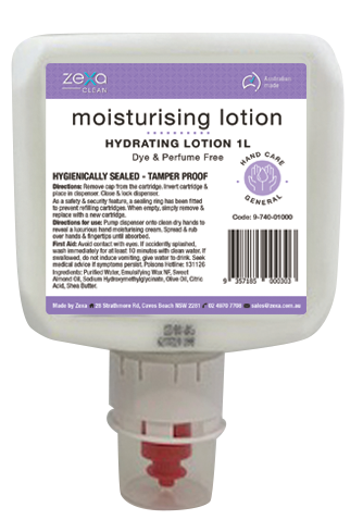 Zexa 9740 Moisturising Lotion 1,200 pumps per 1L - Box = 6 x 1L ***CLEARANCE***