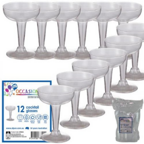 Premium Clear Cocktail Glasses 100ml - Packet of 12