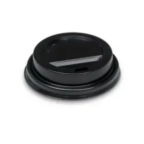 Truly Eco Black TRAVEL Lid For 4oz Short Black / Babychino Hot Cups - SLEEVE = 100 / BOX=1,000